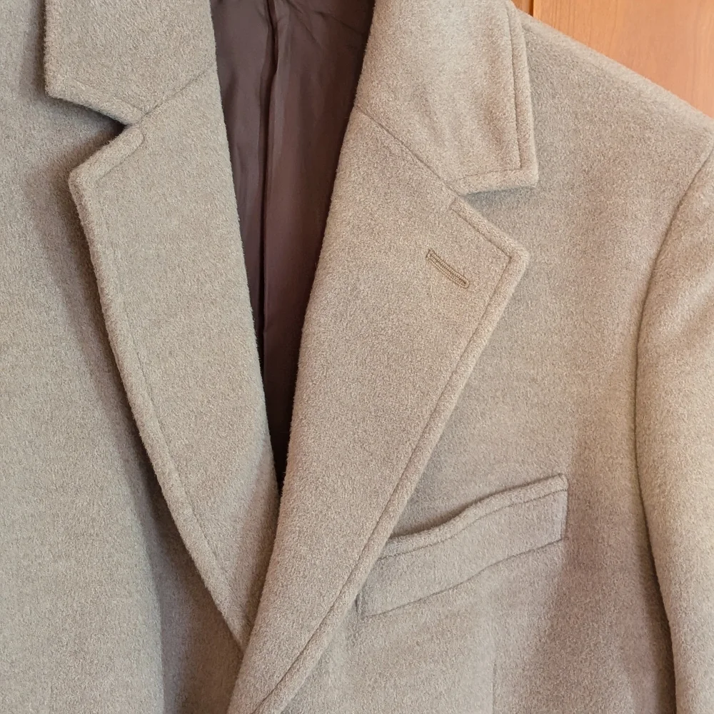 J. Crew Wool/Cashmere Rivington Tan Overcoat 38R - Picture 3 of 9